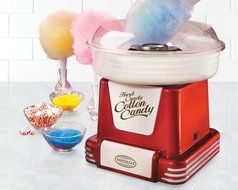 Nostalgia PCM805RETRORED Retro Series Hard &amp; Sugar Free Candy Cotton Candy Maker N2