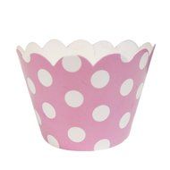 Wrapables Standard Size Polka Dots Cupcake Wrappers (Set of 20), Pink N5