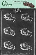 CybrTrayd N064 Striped Clown Fish Chocolate Candy Mold with Exclusive Copyrighted Molding Instructions, Clear