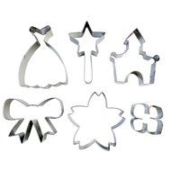 Yunko 6pcs Sofia the First Stainless Steel Cookie Cutter Fondant Cutter Cake Decorating Tools Royal Curtsy Dress...