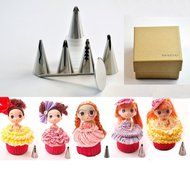 TANGCHU Cupcake Decorating Kit Stainless Steel Tips 11PCS/SET Round Star Icing Tips N2