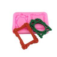 Mujiang Sugarcraft Mirror Frame Chocolate Candy Fondant Vintage Silicone Molds For Cake Decorating N3