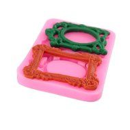 Mujiang Sugarcraft Mirror Frame Chocolate Candy Fondant Vintage Silicone Molds For Cake Decorating N4