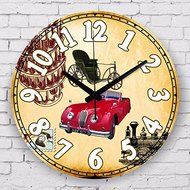 Antique Home Decoration Wall Clock With More Quiet Clock Movement Retro Car Wall Decoration