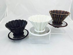 Gear-V Ceramic Coffee Dripper 1-4 cups Black or White (02 (1-4 Cups), White) N2