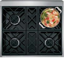 GE Monogram 30" ZDP304LPSS 30 Inch Pro-Style Liquid Propane Dual-Fuel Stainless Steel Gas Range w/ Convection... N3
