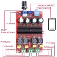 Yeeco TPA3116 50W+50W Digital High Power Amplifier Board Audio Stereo Amplifier Amplify Module DC 9-25V Dual Channel... N9