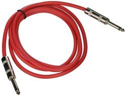 Seismic Audio - SASTSX-6 - 6 Foot TS 1/4" Guitar, Instrument, or Patch Cable Red