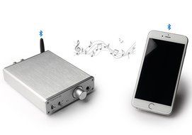 VX3 Digital Hi-Fi Power Stereo Amplifier Wireless Bluetooth 4.0 Power Digital Amplifier (Silver) N4