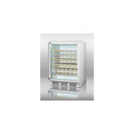 Summit Commercial Grade 48 Bottle Wine Cellar - White w/ Wooden Shelves, SS Handle &amp; Lock SWC6GWLSH