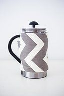 French Press Coffee Cover (12-cup, Grey Velvet) N16