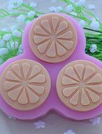 NEW 2015 Slice Of Lemon Fruit Soap Mold Fondant Cake Chocolate Silicone Mold, Decoration Tools Bakeware