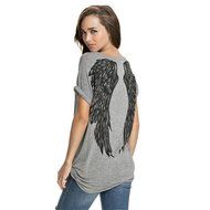 TR.OD Summer Novel Angel Wings Loose T Shirt Women Tops N2