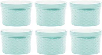 Light Blue 4 Oz Pastels Mini Ramekins Set Of 6