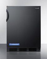 Summit FF6B 5.5 Cu. Ft. Black Undercounter Compact Refrigerator N2