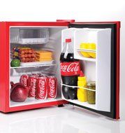 Nostalgia CRF170COKE Coca-Cola 1.7 Cubic-Foot Refrigerator with Freezer Compartment N3