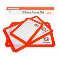 Genround Silicone Baking Mats (Set of 3) - 2 x Large Half Sheet, 1 x Small Quarter Sheet - Non Stick Heat Resistant... N6