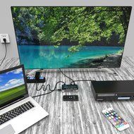 Goronya 3 Port HDMI Switch Box 3 Input 1 Output, HDMI Hub Selector with IR Wireless Remote Support 4Kx2K Full... N5