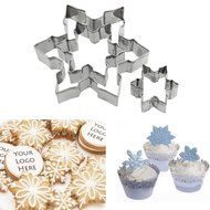 Farmunion 3pcs Snowflake Stainless Steel Biscuit Cake Fondant Decor Cutter Mold Baking Mould