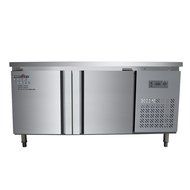 1.5m 8.8 cf. 2-Door Stainless Steel Under-Counter Worktop Commercial Cabinet Kitchen Bench Top Refrigerator Freezing... N5