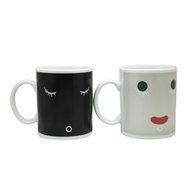 MuLuo Smilling Face Magic Color Changing Cup Ceramic Coffee Tea Milk Cup N2