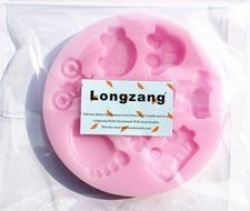 Longzang Small Feet Car Bicycle F0218 Silicone Fondant Mold