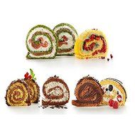 HULISEN Silicone Baking Tray Tools Pad Sushi Rolling Tool for Cakes Bread Roll Mat (Color: Red) N2