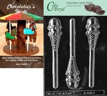 Cybrtrayd Ice Cream Cone Pretzel Kids Chocolate Candy Mold with Chocolatier&#039;s Guide Instructions Book Manual