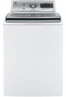 GE White Top Load Laundry Pair with GTW860SSJWS 28" Top Load Washer and GTD86GSSJWS 28" Gas Dryer N3