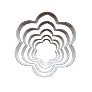 MuLuo 5Pcs/Set Fondant Cake Circle Cookie Paste Mold Cutter Tool