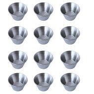 Daily Chef Stainless Steel, Individual Condiment Sauce Cup - 2 1/2 oz Set of 12