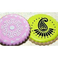 Sher FOUR-C Cup Cake Stencils Cookie And Coffee Stencils Set , Cupcake Decoration Template Molds N2