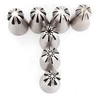 Y&amp;XL&amp;H 7pcs/lot Metal Stainless Steel Frame Professional Cake Decorators Russian Pastry Nozzles Piping Tips N3