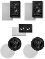 Polk Surround System: Pair of 65rt, One 255crt in-wall front, Pair 70rt in-ceiling rear