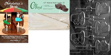 Cybrtrayd P003 Hat with Shamrock Lolly Chocolate Candy Mold with Exclusive Cybrtrayd Copyrighted Chocolate Molding...