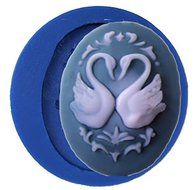 Swan Cameo Silicone Mold for Fondant, Gum Paste, Chocolate, Crafts