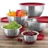 Simply Ming 10-Piece Stainless Steel Mixing Bowl Set - Black