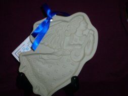 1986 Brown Bag Cookie Art Mold Angel with Lute