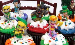 Legend of Zelda Birthday CUPCAKE Topper Set Featuring Link, Zelda, Phantom, Bryne, Anjean, Chancellor Cole, Big...