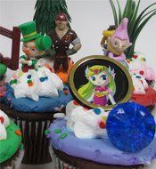 Legend of Zelda Birthday CUPCAKE Topper Set Featuring Link, Zelda, Phantom, Bryne, Anjean, Chancellor Cole, Big... N2