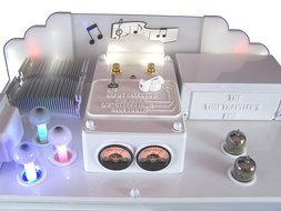 The Time Traveler's Amp PURE. Model Bluetooth Vacuum Tube Hybrid Stereo Compact Amplifier N3