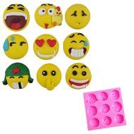 JLHua Silicone Funny Emoji Chocolate Candy Making Mold Ice Cube Tray