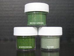 Petal Dust Set of 3 Moss Green / Evergreen / Thyme