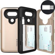 LG G5 Case, G5 Card Case, SKINU [USB type C] [Dual Layer] [Card Slot] [Drop Protection] [Wallet] with Mirror and... N15