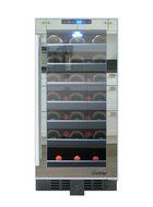 Vinotemp VT-32TSFE-SM 33-Bottle Mirrored Touch Screen Wine Cooler, Black