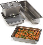 Carlisle 608236 DuraPan Heavy 22-Gauge 18-8 Stainless Steel Ninth-Size Food Pan, 16.2 qt. Capacity, 13-7/8 x 12... N3