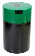 Coffeevac 1 lb - The Ultimate Vacuum Sealed Coffee Container, Green Cap &amp; Black Body