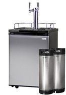 Kegco Homebrew Kegerator Triple Faucet Ball Lock Keg Dispenser Black N22