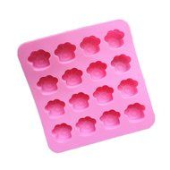 JLHua 2 Pack 16 Cavity Paw Print Silicone Non Stick Cake Bread Mold Chocolate Jelly Candy Baking Mould