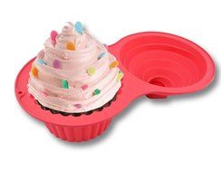Mujiang Silicone Cupcake Baking Pan Molds Jumbo N3